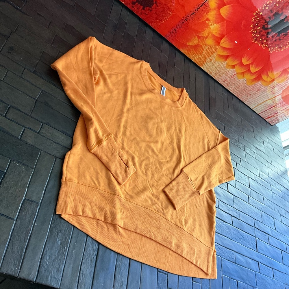 Athleta Solid Orange Coaster Luxe Sweatshirt - image 5